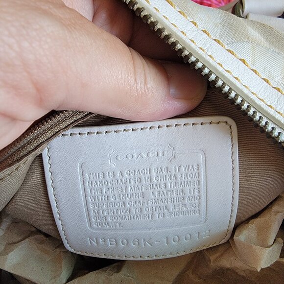 Vintage Y2K COACH Satchel Limited Edition Beige Metallic RARE - Picture 3 of 8